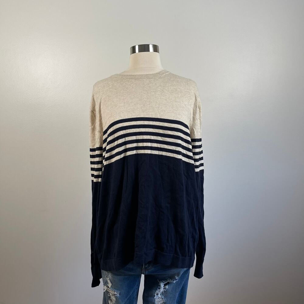J. Crew • Striped Crewneck Pullover Sweater